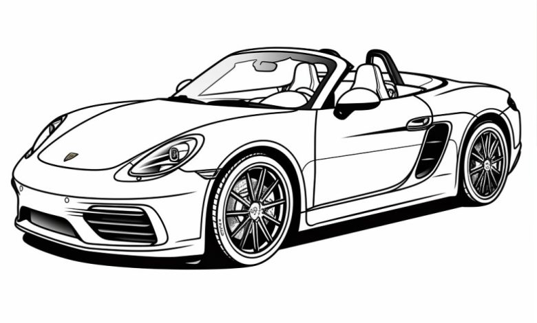 Spor Araba Boyama Sayfası - Cabrio Model