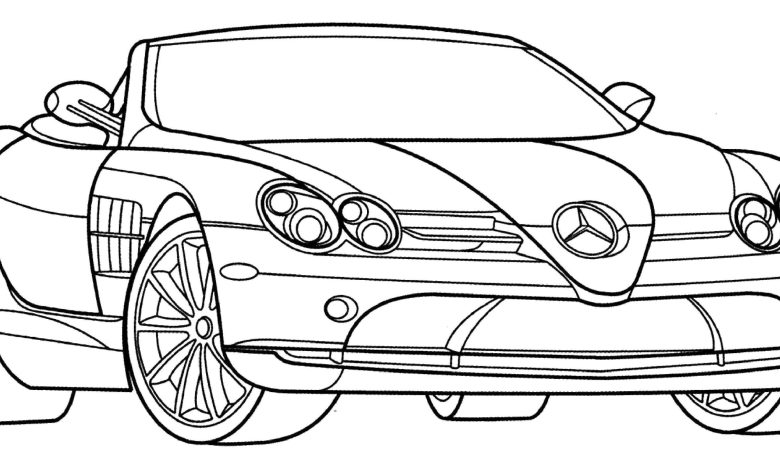 Mercedes-Benz Spor Araba Boyama Sayfası