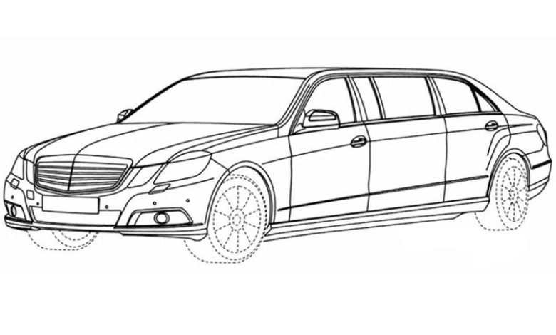 Lüks Limuzin Boyama Sayfası - Çocuklar ve Yetişkinler İçin Detaylı Araç Çizimi
