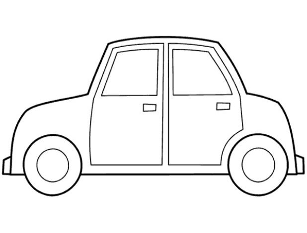 Çocuklar İçin Sevimli Araba Boyama Sayfası