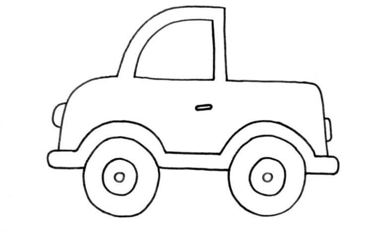 Çocuklar İçin Araba Boyama Sayfası - Eğlenceli ve Öğretici