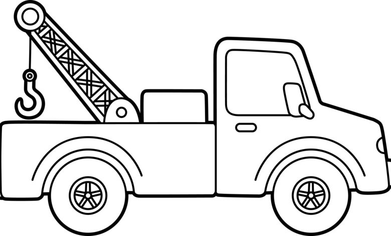 Çocuklar İçin Çekici Kamyon Boyama Sayfası - Eğlenceli ve Eğitici