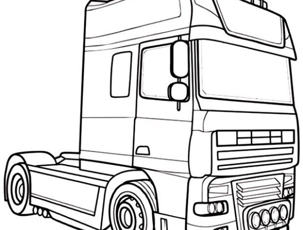 Kamyon Boyama Sayfası - Çocuklar İçin Eğlenceli ve Eğitimli Boyama Aktivitesi