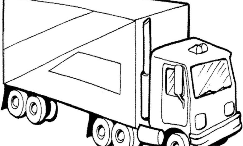 Kamyon Boyama Sayfası - Çocuklar için Eğlenceli ve Eğitici Araç Tasarımı
