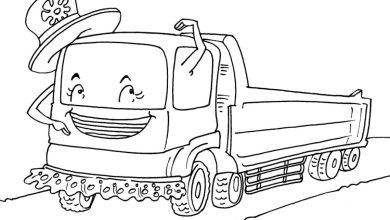 Sevimli Kamyon Boyama Sayfası - Çocuklar İçin Eğlenceli Kamyon Boyama Resmi