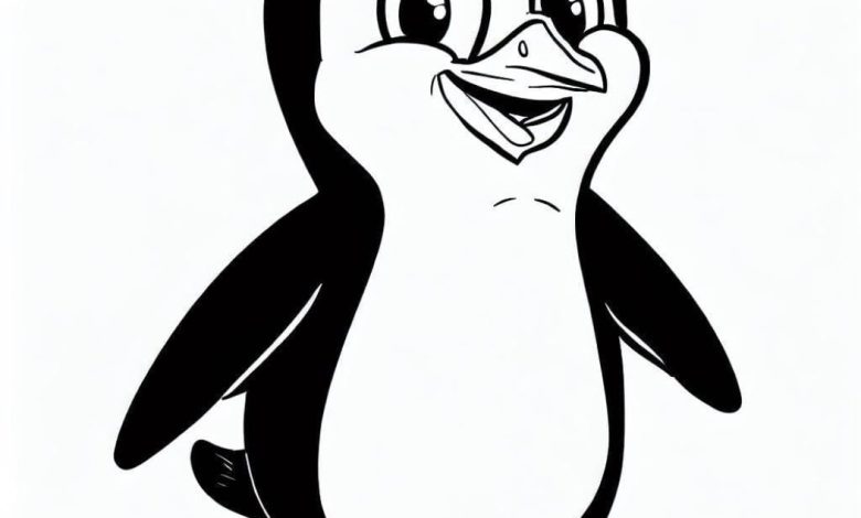 Şirin Penguen Boyama Sayfası - Çocuklar İçin Eğlenceli ve Eğitici