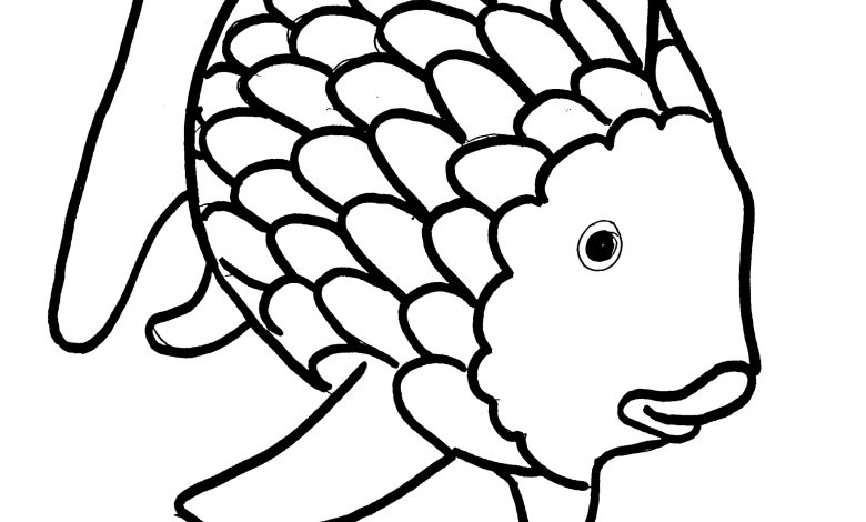 Balık Boyama Sayfası Detaylı Balık Tasviri