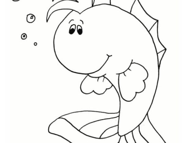 Sevimli Balık Boyama Sayfası Çocuklar İçin Eğlenceli ve Eğitici Deniz Altı Resmi