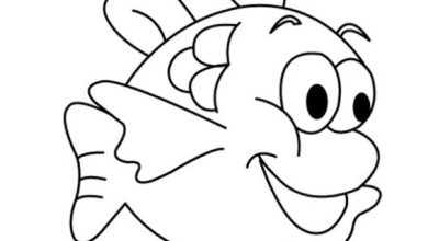 Mutlu Balık Boyama Sayfası - Çocuklar İçin Eğlenceli Balık Boyama Sayfası