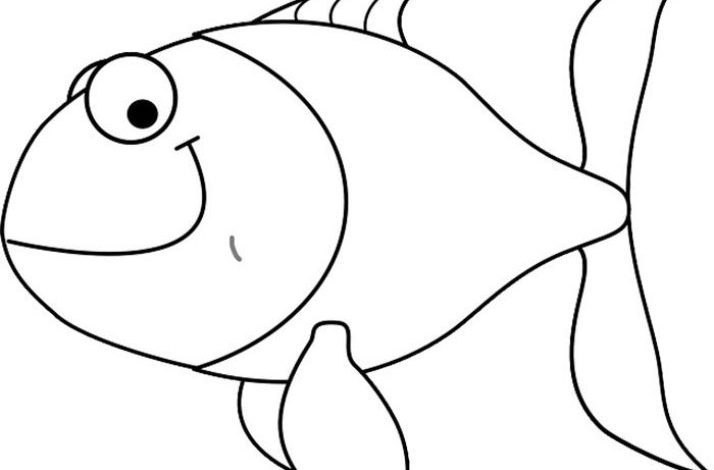 Neşeli Balık Boyama Sayfası - Eğlenceli Deniz Canlıları Boyama Kitabı