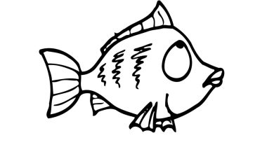 Sevimli Balık Çizimi Boyama Sayfası Çocuklar için Eğlenceli ve Kolay Balık Boyama