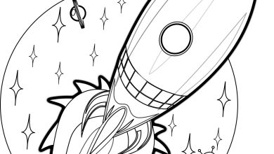 Çocuklar İçin Uzay Roketi Boyama Sayfası - Eğlenceli ve Eğitici