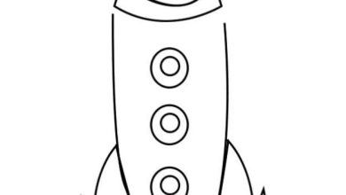 Uzay Roketi Boyama Sayfası | Çocuklar İçin Eğlenceli Roket Boyama | Uzay Macerası Boyama Sayfası