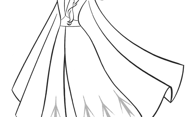 Frozen Karakteri Elsa Boyama Sayfası