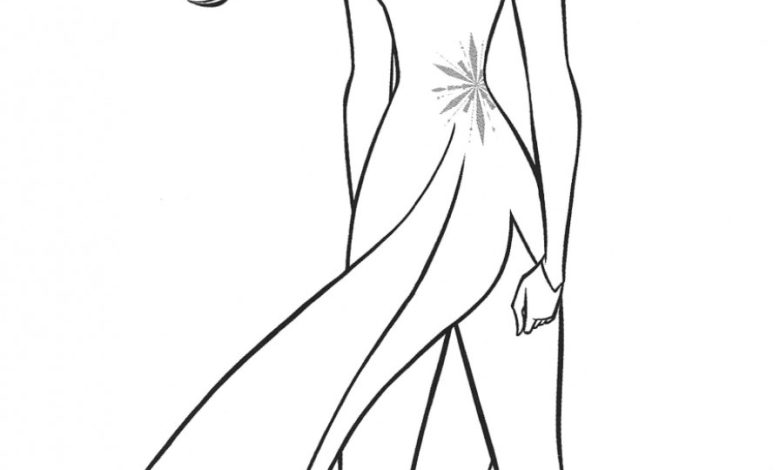 Buz Kraliçesi Karakter Boyama Sayfası