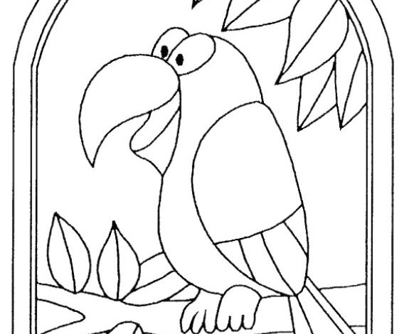 Eğlenceli Papağan Boyama Sayfası