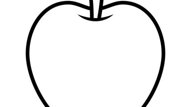 Elma Boyama Sayfası - Elma Şekli Çizimi