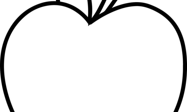 Elma Boyama Sayfası - Çocuklar İçin Eğlenceli ve Öğretici Renkleme