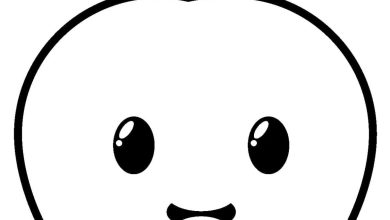 Neşeli Elma Boyama Sayfası