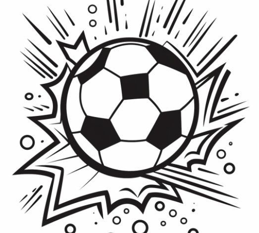 Eğlenceli Futbol Topu Patlama Efekti Boyama Sayfası
