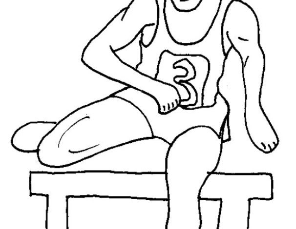 Engelli Atlet Boyama Sayfası - Para Atletimiz Starta Hazırlanıyor