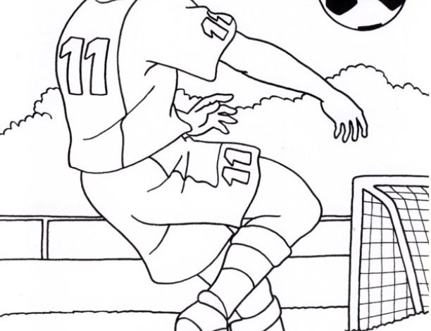 Futbol Oyuncusu ve Top Boyama Sayfası