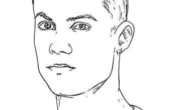 Ünlü Bir Futbolcunun Portresi Boyama Sayfası