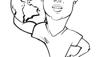 Ünlü Futbolcunun Karikatür Boyama Sayfası