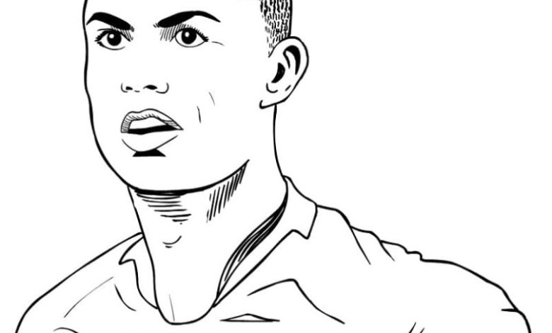 Ünlü Futbolcunun Portresi Boyama Sayfası