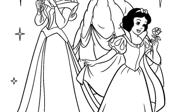 Üç Disney Prensesi - Boyama Sayfası