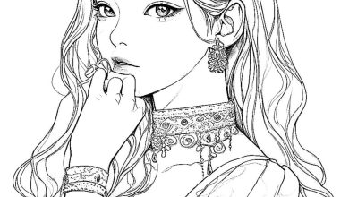Prenses Tacı ve Detaylı Takı ile Güzel Kadın Boyama Sayfası