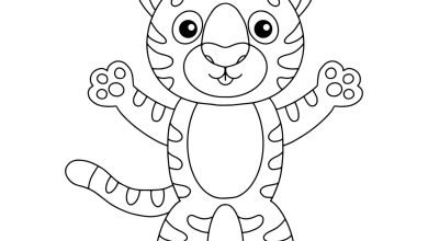 Sevimli Kaplan Boyama Sayfası Çocuklar için Eğlenceli ve Öğretici Aktivite