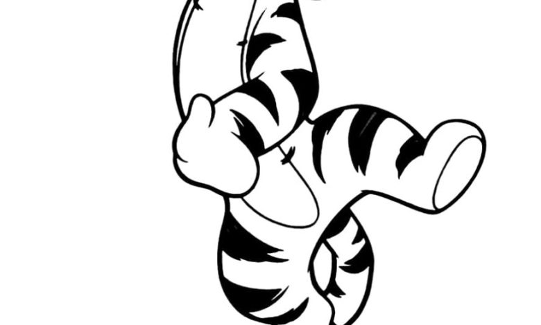 Tigger Boyama Sayfası Çocuklar İçin Eğlenceli ve Eğitici Karakter