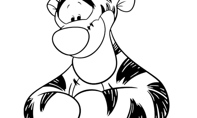 Tiger Karakter Boyama Sayfası - Çocuklar İçin Eğlenceli Şekiller