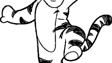 Eğlenceli Çizgi Karakter Tigger Boyama Sayfası