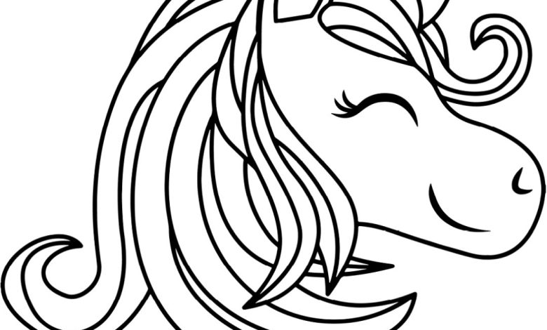 Mutlu Bir Unicorn Boyama Sayfası - Çocuklar İçin Eğlenceli Boyama
