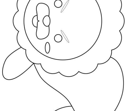 Sevimli Karikatür Aslan Boyama Sayfası