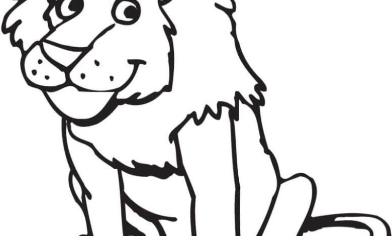 Sevimli Aslan Boyama Sayfası Çocuklar İçin Eğlenceli ve Eğitimsel