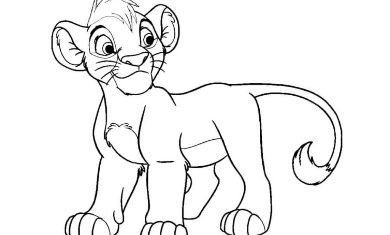 Simba Boyama Sayfası - Aslan Kral Boyama Kitabı