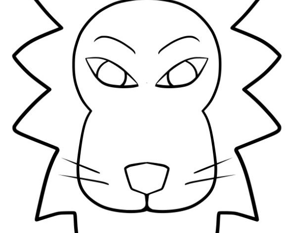 Aslan Yüzü Boyama Sayfası - Çocuklar İçin Eğlenceli ve Öğretici