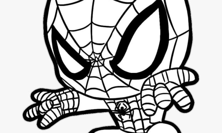 Chibi Spider-Man Boyama Sayfası - Çocuklar İçin Eğlenceli Boyama