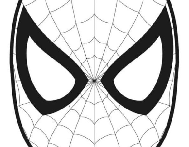 Örümcek Adam Boyama Sayfası - Yüz Maskesi