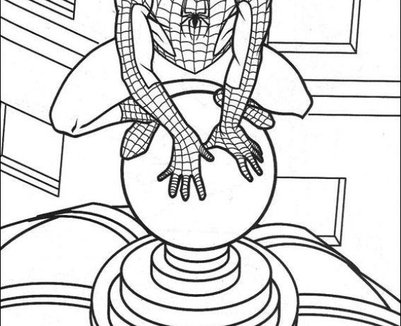 Örümcek Adam Boyama Sayfası - Şehirde Zirvede