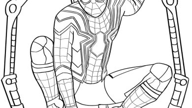 Örümcek Adam Iron Spider Zırhlı Kostümü Boyama Sayfası