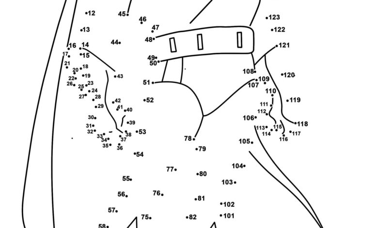 Batman Boyama Sayfası Sayıları Birleştirerek Tamamlanan Çizim