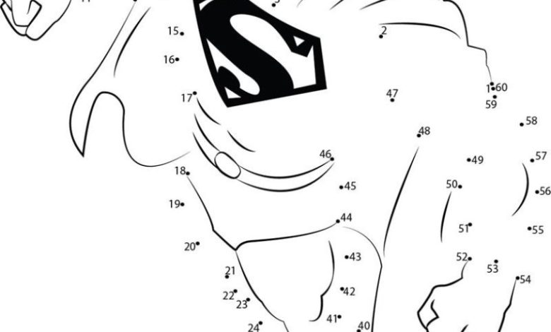 Süper Kahraman Bağlantı Noktaları Boyama Sayfası