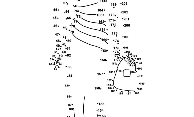 Zarif Elbiseli ve Çanta Taşıyan Kadın Nokta Birleştirme Boyama Sayfası