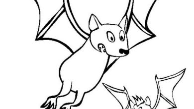 Yarasa Boyama Sayfası Çizgi Karakterler ile Eğlenceli ve Öğretici Etkinlik