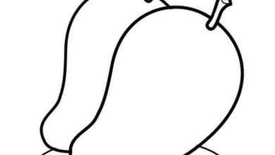 Çocuklar İçin Mango Boyama Sayfası Taze ve Lezzetli Mangolar