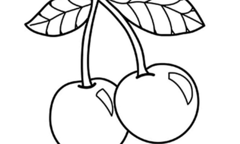 Kiraz Boyama Sayfası - Çocuklar İçin Eğlenceli ve Yaratıcı Aktivite